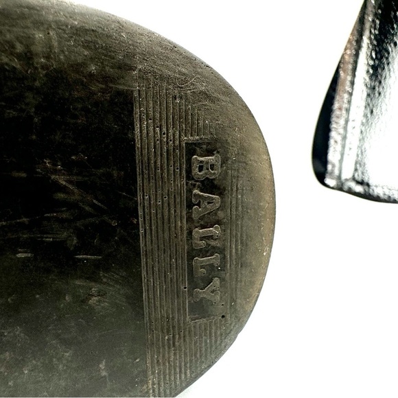 BALLY BLACK LEATHET DRESS SHOES VINTAGE MEN SHOES MADE IN SWITZERLAND SIZE 10.5 - Picture 10 of 17